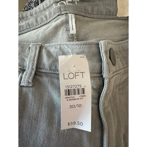 Loft | NWT Modern Skinny Light Gray Jeans | Size 30/10 - Picture 5 of 7